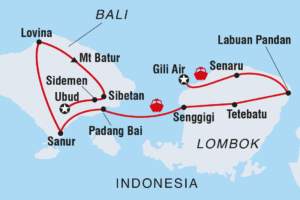 mapa Bali y Lombok